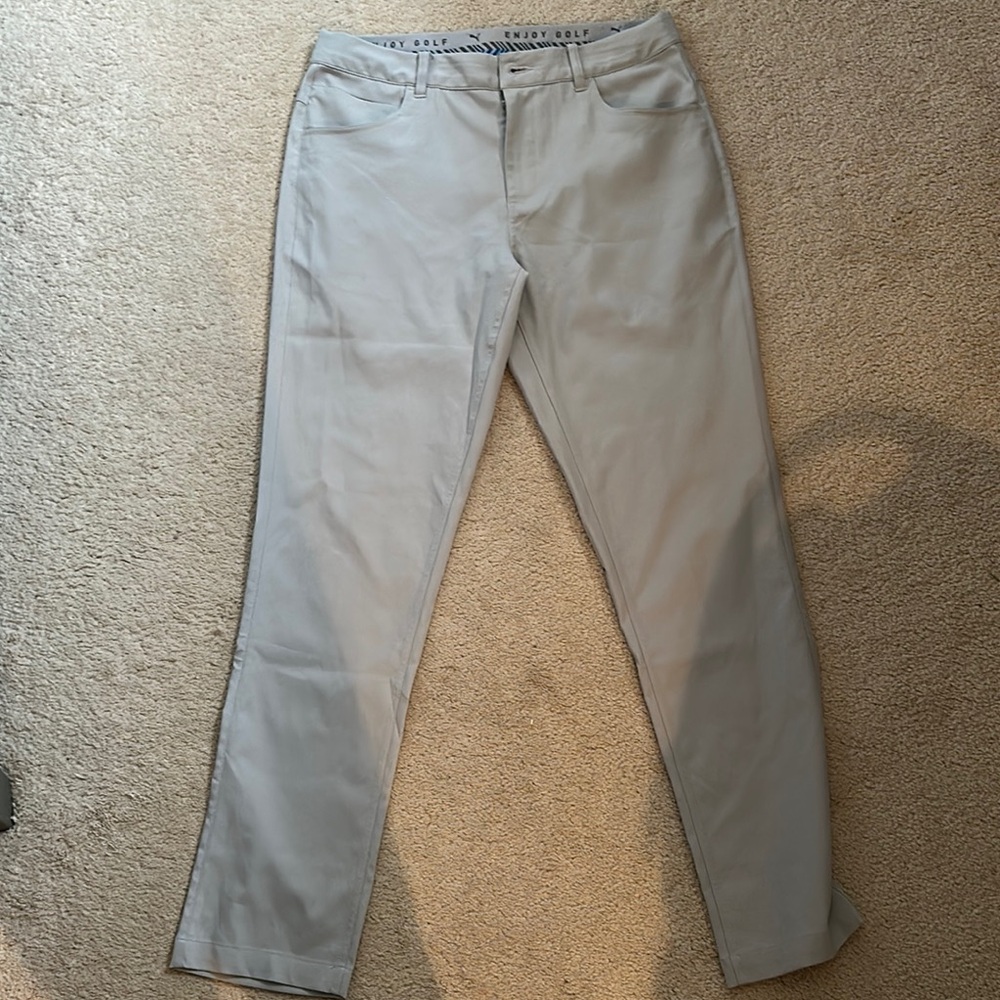 Puma Men's Golf Pants - Light Gray